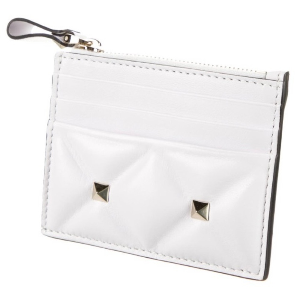 Valentino Leather Rockstud Card wallet Heart design